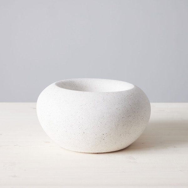 TerraFlame Stone Concrete Table Top Gel Fuel Fire Bowl Indoor and